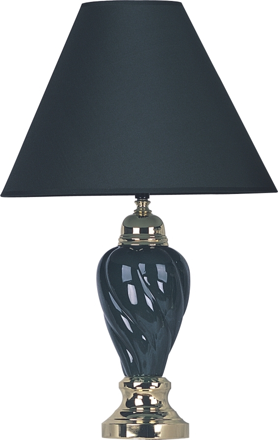 6116bk 22 Ceramic Table Lamp - Black