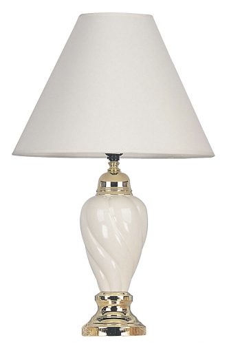 6116iv 22 Ceramic Table Lamp - Ivory