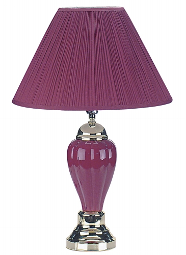 6117bg 27 Ceramic Table Lamp - Burgundy