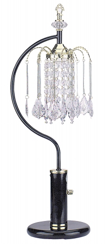 715bk Table Lamp With Crystal-like Shades