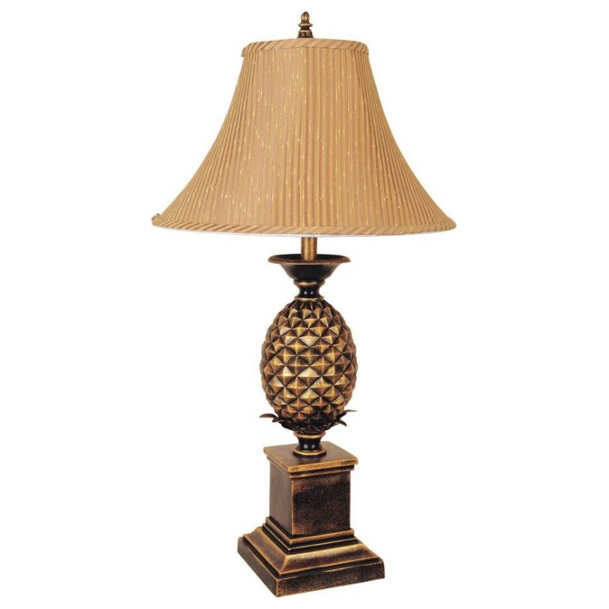 Pineapple Table Lamp - Antique Gold