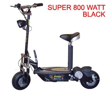 Super Turbo 800 Watt Scooter - Black