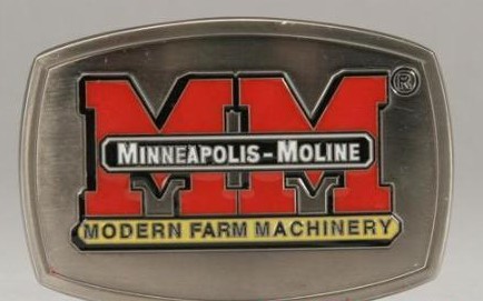 SpecCast 3073 Minneapolis-Moline logo enamel belt buckle