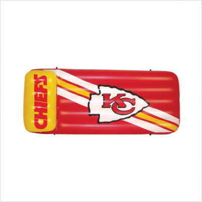 Team Sports America NFL0037810 66 x27 X5 Pool FloatMattress Kansas City Chiefs