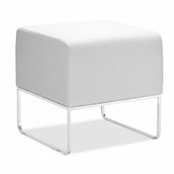 Zuo 103004 Plush Ottoman - White