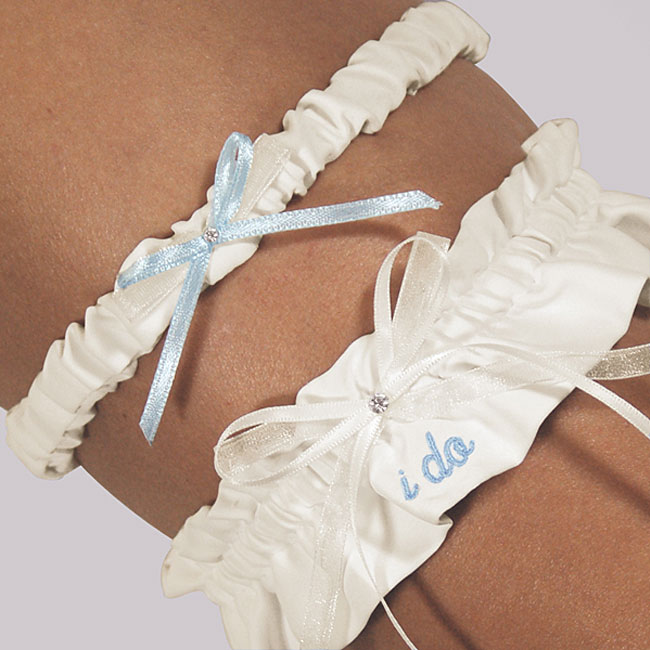 Cathys Concepts 3054I Embroidered I Do Wedding Garter in Ivory