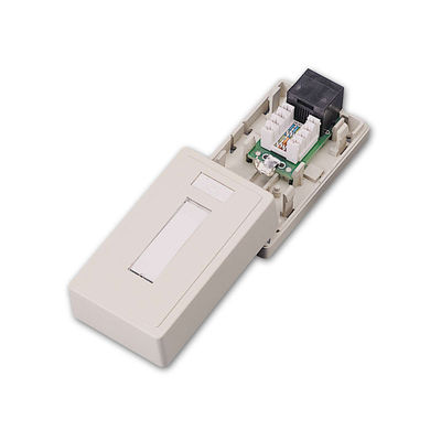 03835 Cat5E Surface Mount Box 1-Port White