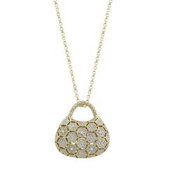 14K Yellow Gold Diamond Necklace