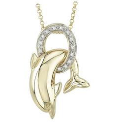 14K Yellow Gold Diamond Necklace