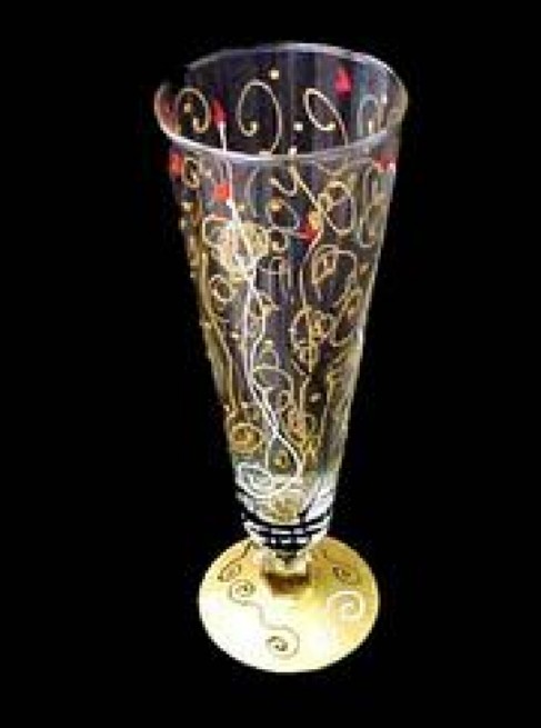 Bellissimo P-9696-STEM Hand Painted Celebration Design 10 oz. Pilsner