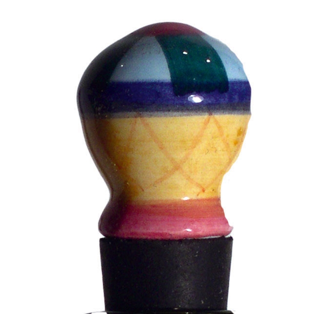 Mum s Creations BS7 Bottle Stopper-Hand Painted Ceramic