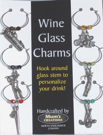 Mum s Creations WC5 Wine CharmsGolfing Wine Glass Charms