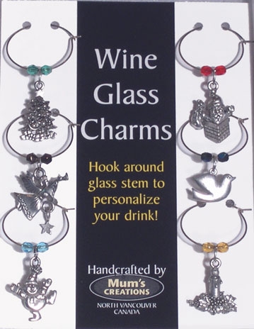 Mum s Creations WC7 Wine Charms-Festive