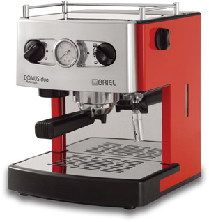 BRIEL ES161AMR-TB-DOMUS DUE - Espresso Machine-Red