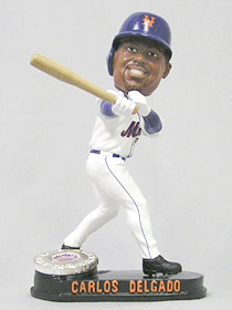 New York Mets Carlos Delgado Forever Collectibles Blatinum Bobble Head