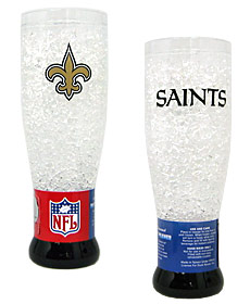 New Orleans Saints Crystal Pilsner Glass