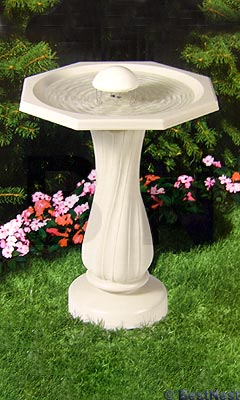 API Water Rippling Bird Bath with Pedestal and amp; Water Wiggler