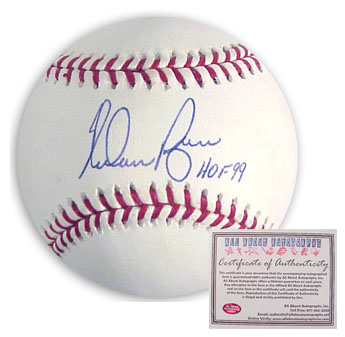 All About Autographs AAA-75037 Nolan Ryan Texas Rangers Hand Signed Rawlings MLB Baseball with HOF 99 Inscription
