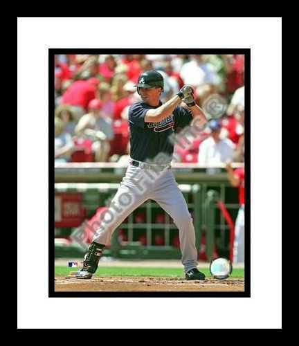 All About Autographs AAA-21086 Chipper Jones Atlanta Braves MLB Framed 8x10 Photograph 2009 Batting