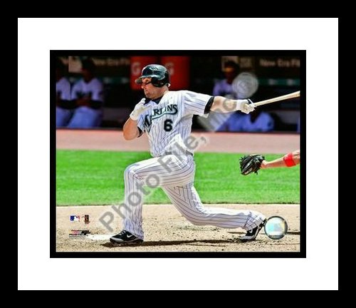 All About Autographs AAA-21090 Dan Uggla Florida Marlins MLB Framed 8x10 Photograph 2009 Batting