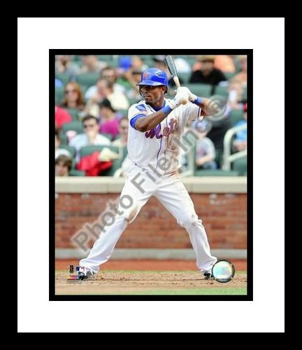 All About Autographs AAA-21091 Jose Reyes New York Mets MLB Framed 8x10 Photograph 2009 Batting