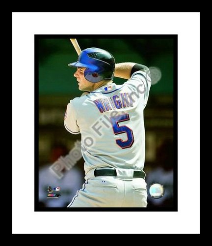 All About Autographs AAA-21092 David Wright New York Mets MLB Framed 8x10 Photograph 2009 Batting