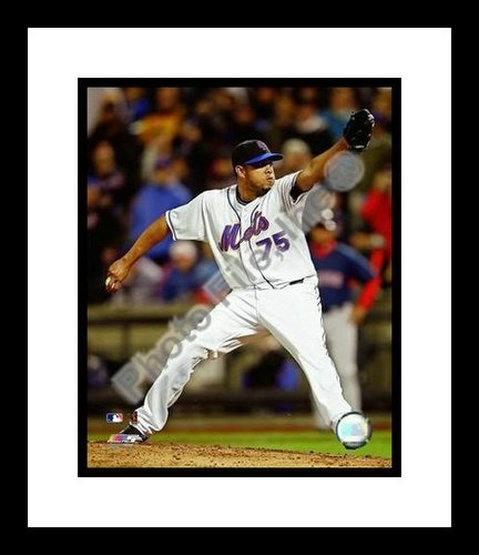 All About Autographs AAA-21095 Francisco Rodriguez New York Mets MLB Framed 8x10 Photograph 2009 Pitching