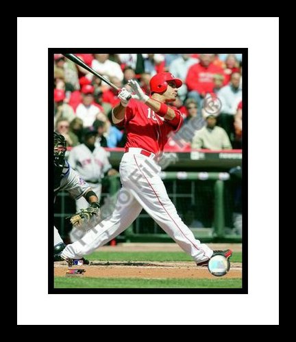All About Autographs AAA-21106 Joey Votto Cincinnati Reds MLB Framed 8x10 Photograph 2009 Batting