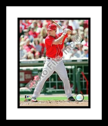All About Autographs AAA-21107 Jay Bruce Cincinnati Reds MLB Framed 8x10 Photograph 2009 Batting
