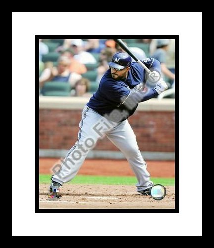All About Autographs AAA-21113 Prince Fielder Milwaukee Brewers MLB Framed 8x10 Photograph 2009 Batting