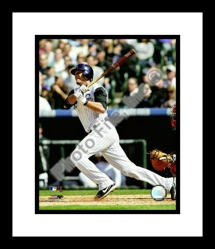 All About Autographs AAA-21123 Troy Tulowitzki Colorado Rockies MLB Framed 8x10 Photograph 2009 Batting