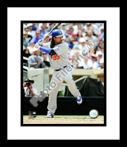 All About Autographs AAA-21129 Manny Ramirez Los Angeles Dodgers MLB Framed 8x10 Photograph 2009 Batting