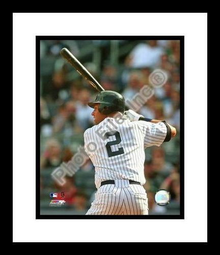 All About Autographs AAA-21144 Derek Jeter New York Yankees MLB Framed 8x10 Photograph 2009 Batting