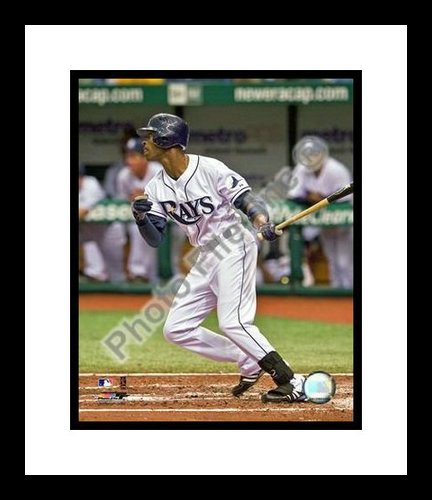 All About Autographs AAA-21155 BJ Upton Tampa Bay Rays MLB Framed 8x10 Photograph 2009 Batting