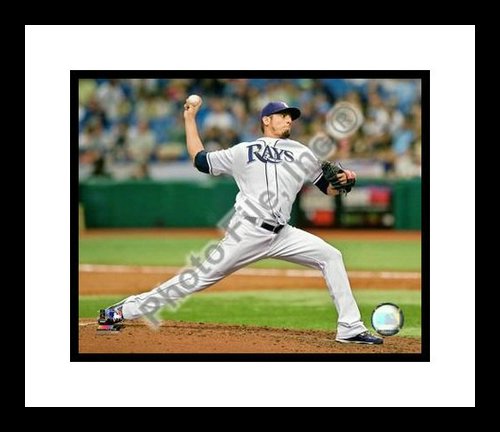 All About Autographs AAA-21159 Matt Garza Tampa Bay Rays MLB Framed 8x10 Photograph 2009 Pitching