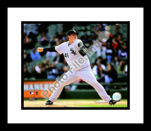All About Autographs AAA-21164 Bobby Jenks Chicago White Sox MLB Framed 8x10 Photograph 2009 Pitching
