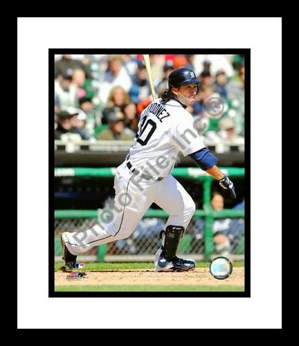All About Autographs AAA-21169 Magglio Ordonez Detroit Tigers MLB Framed 8x10 Photograph 2009 Batting