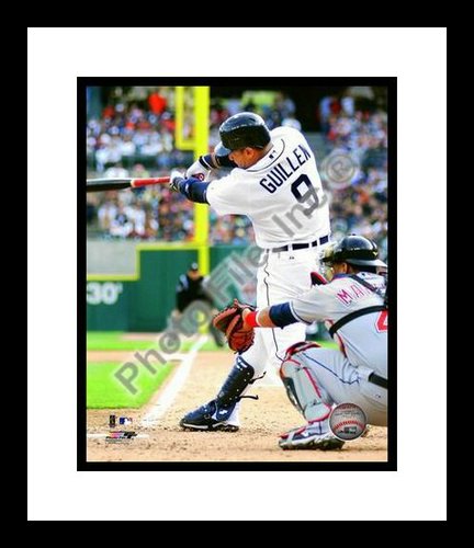 All About Autographs AAA-21172 Carlos Guillen Detroit Tigers MLB Framed 8x10 Photograph 2009 Batting