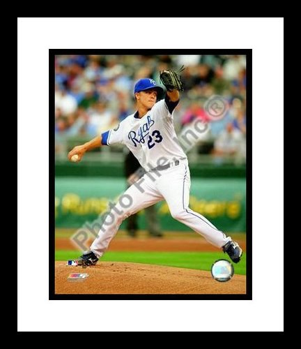 All About Autographs AAA-21173 Zach Greinke Kansas City Royals MLB Framed 8x10 Photograph 2009 Pitching