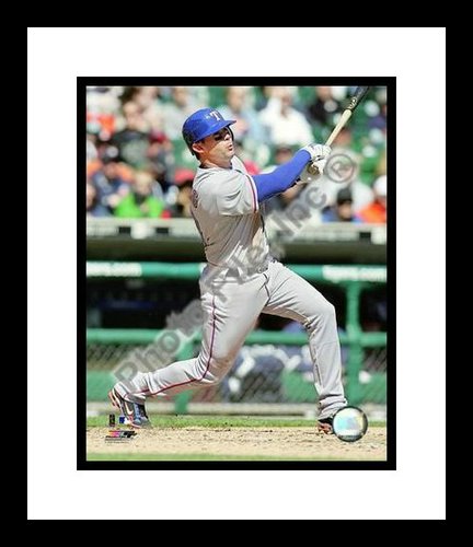 All About Autographs AAA-21186 Michael Young Texas Rangers MLB Framed 8x10 Photograph 2009 Batting