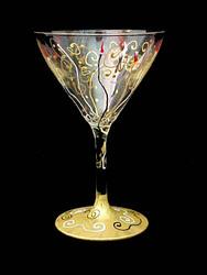 Bellissimo M9696STEM Hand Painted Celebration Design 7.5 oz. Martini Glass