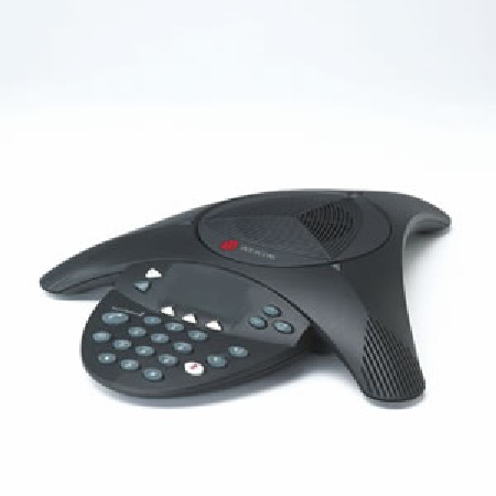 Polycom SoundStation2 Conference Telephone 1 x Phone Lines RJ11 RCA Jack Black 220015100001