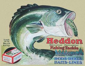 Tin Sign Heddon - Frogs Fishing Tackle