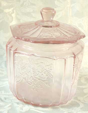 Pink Mayfair Glass Cookie Jar