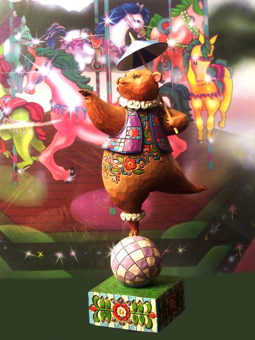 Jim Shore Bear Ball and Parasol