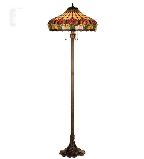 11070 63.5 Inch H Colonial Tulip Floor Lamp