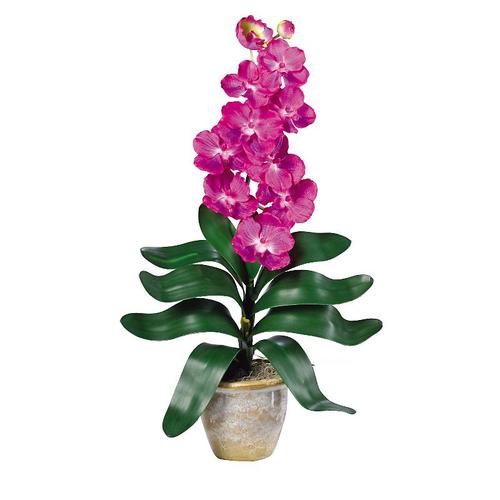 Nearly Natural 1112-BU Single Stem Vanda Orchid