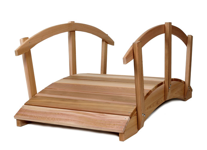 All Things Cedar Twelve Foot Garden Bridge with Rails