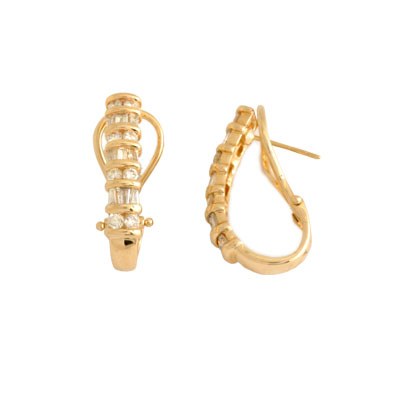 14K Gold Diamond Earrings