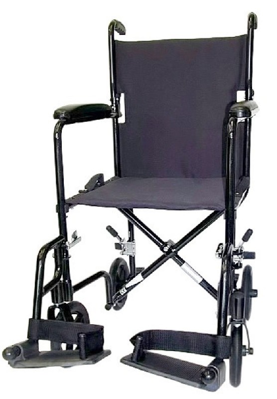 Karman T-2017 17 Inch Seat Width Transporter With Fixed Full Armrests With Folding Backrest